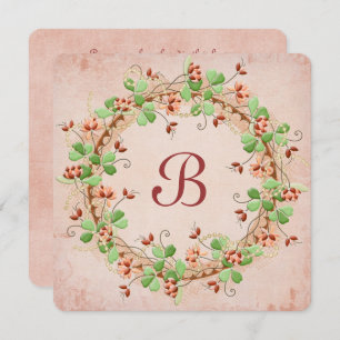 Wedding Wreath Vow Renewal Kaart