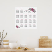 Wedding Zitting Chart Sjabloon Poster (Keuken)