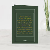 Weddings Groen Gepersonaliseerd Dank je kaarten (Achterkant)