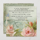 Weddings Hipster Rozen Rustige houten kleding Kaart (Voorkant / Achterkant)