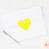 Weddings Invite Yellow Hart Sticker (Envelop)