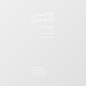Weddings White Welcome Glamour Love Elegant Raamsticker (Vel)