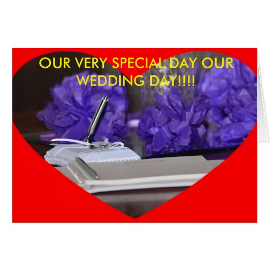WEDDINGSKAART WEDDING Day Guest Book Closeup (Voorkant Horizontaal)