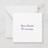 WEDERINVITATIE BLANK FLAT NOTE KAART NOTITIEKAARTJE (Achterkant)