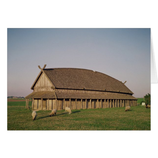 Wederopbouw van een 11e eeuw Viking-huis (Voorkant Horizontaal)