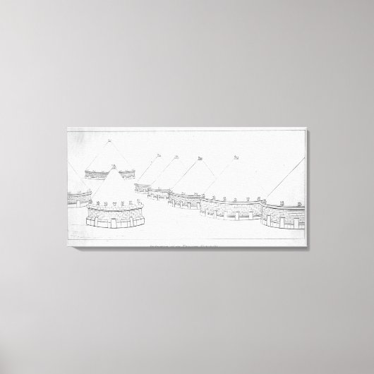 Wederopbouw van Etruscan tombs op Tarquinia Canvas Afdruk (Voorkant)