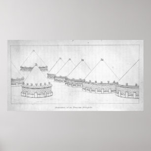 Wederopbouw van Etruscan tombs op Tarquinia Poster