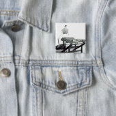 Wederopbouw van Hargreaves's 'Spinning Jenny' Vierkante Button 5,1 Cm (In situ)