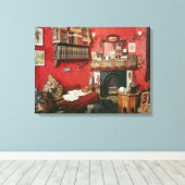 Wederopbouw van Sherlock Holmes's Room Canvas Afdruk (Insitu (Houten vloer))