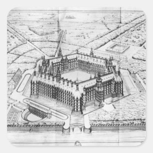 Wederopbouw van Theleme Abbey Vierkante Sticker