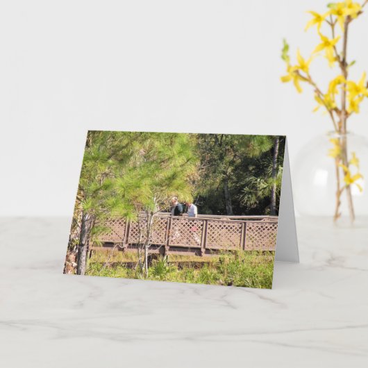 Wederzijdse geboortedag Natuur Walk & Two Mannelij Kaart (Gele Bloem)