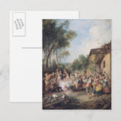 Wedfeest in het dorp briefkaart (Voorkant / Achterkant)