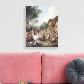 Wedfeest in het dorp canvas afdruk (Insitu (Woonkamer))