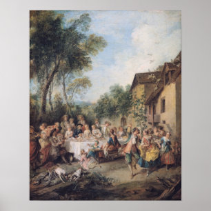 Wedfeest in het dorp poster