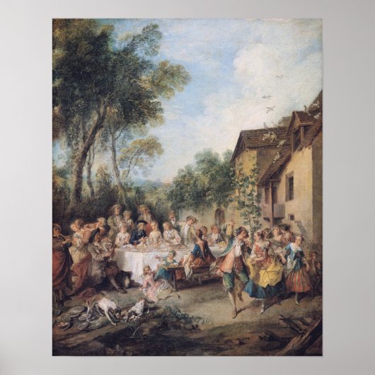 Wedfeest in het dorp poster (Voorkant)