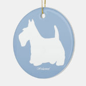 Wedgewof Scottish Terrier Blue Keramisch Ornament (Links)
