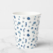 Wedgewood Blue Ocean Creatures! Papieren Bekers (Rechts)