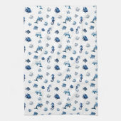 Wedgewood Blue Ocean Creatures! Theedoek (Verticaal)