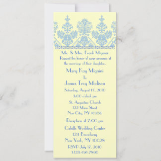 Wedgewood Formal Trim Motif Wedding Invitation Kaart