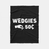 Wedgies 50 Cents Grappig Insert Munten Design Fleece Deken (Voorkant)