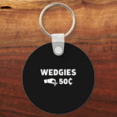 Wedgies 50 Cents Grappig Insert Munten Design Sleutelhanger (Voorkant)