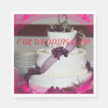 WEDING CAKE Closeup PAPER Napkin