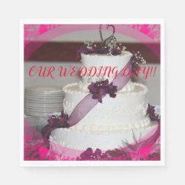WEDING CAKE Closeup PAPER Napkin Servet