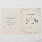 WEDING CEREMONY BOOK iory mini Silver confetti (Voorkant)