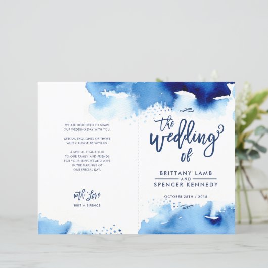 WEDING CEREMONY waterverf met handschrift (Staand voorkant)