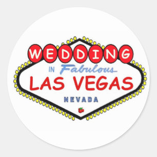 WEDING in Fabulous Las Vegas Cherry logo sticker