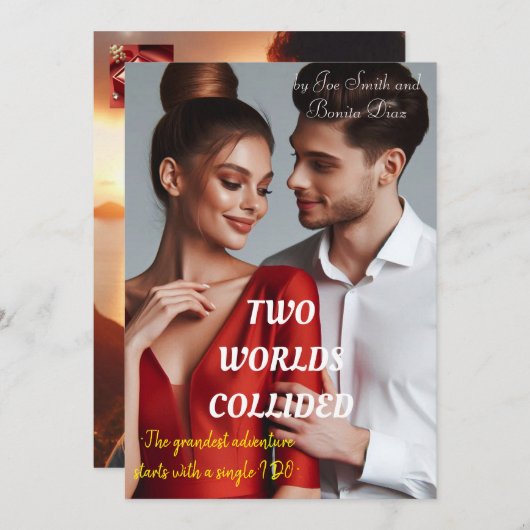 WEDING INVITATION KAART (Voorkant / Achterkant)