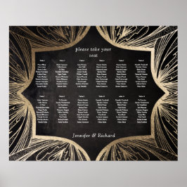 WEDING SETING CHART Art Nouveau , Poster