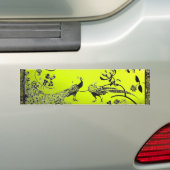 WEDING TORTELDUIFJES zwart-wit geel Bumpersticker (Op auto)