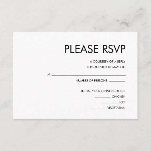 WEDINGINVITATIE RSVP-KAART INFORMATIEKAARTJE (Voorkant)
