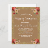 WEDINGINVITATIE UITNODIGING BRIEFKAART (Voorkant / Achterkant)