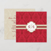 WEDINGINVITATIES : schoonheid SQ 1 Kaart (Voorkant / Achterkant)