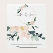 WEDINGPLAATS VOOR ZWARE GOLFLORALE WATERVERF KAART (Buitenkant ongevouwen)