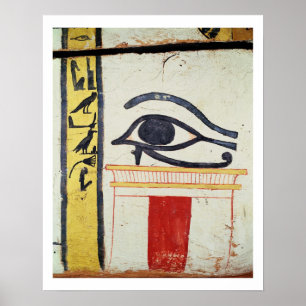 Wedjat Eye, detail van de sarcofaag van t Poster