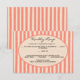 Wedkaarten met speelse geschilderde pinstripes kaart