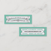 Wedkaartjes - Mint Mini Visitekaartje (Voorkant / Achterkant)