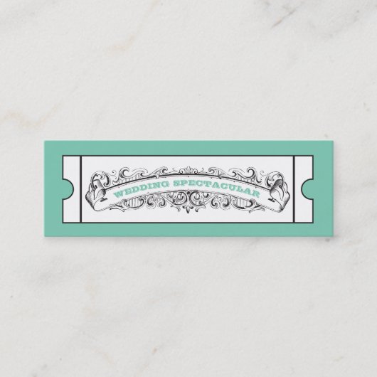 Wedkaartjes - Mint Mini Visitekaartje (Voorkant)