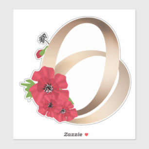 Wedringen, ringen, goud, liefde, , retro, sticker