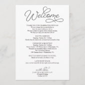 Wedroute - Welkomstbrief voor bruiloft - Beloft Programma (Voorkant)