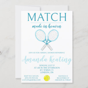 Wedstrijd Made in Heaven, Tennis Vrijgezellenfeest Kaart