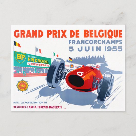  wedstrijd Spa 1955 Briefkaart (Voorkant)