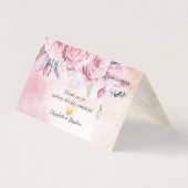 Wedstrijktabel nummer Escort Boho Floral & Feather Kaart (Achterkant)