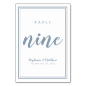 Wedstrijktabel nummer NINE Simple Dusty Blue Kaart (Achterkant)