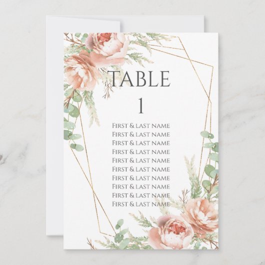 Wedstrijktafel-nummer Blush Rozen (Voorkant)