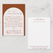 Wedtijd Capsule Custom Kaart and Envelope (Voorkant / Achterkant)