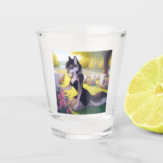 Weduwe Wolf Shot Glas (Voorkant)